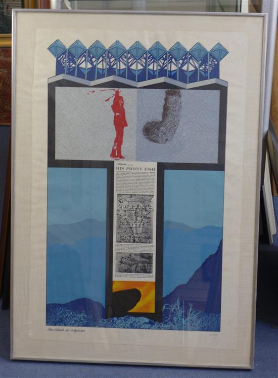 Ronald Kitaj (1932-2007) The Flood of Layman, 1965, 33 x 22in.
